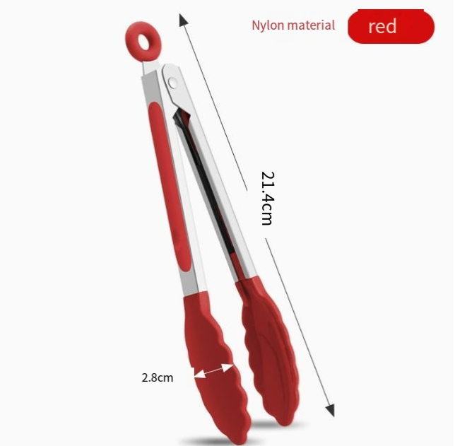 5PCS 7″ Silicone Tip Kitchen Tongs